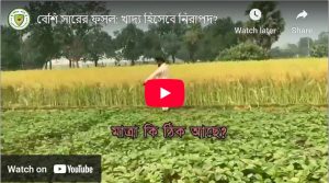 বেশি সারের ফসল: খাদ্য হিসেবে নিরাপদ?