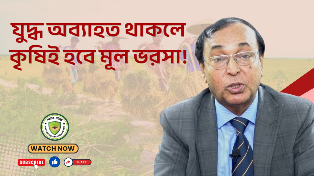 যুদ্ধ অব্যাহত থাকলে কৃষিই হবে মূল ভরসা!