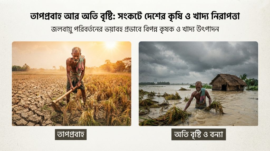 তাপপ্রবাহ আর অতি বৃষ্টি- সংকটে দেশের কৃষি ও খাদ্য নিরাপত্তা 